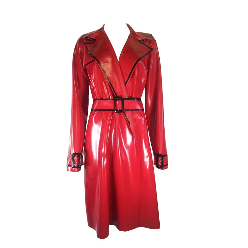 Индивидуальные латексные резиновые Косплей пальто длинные куртка ручной работы