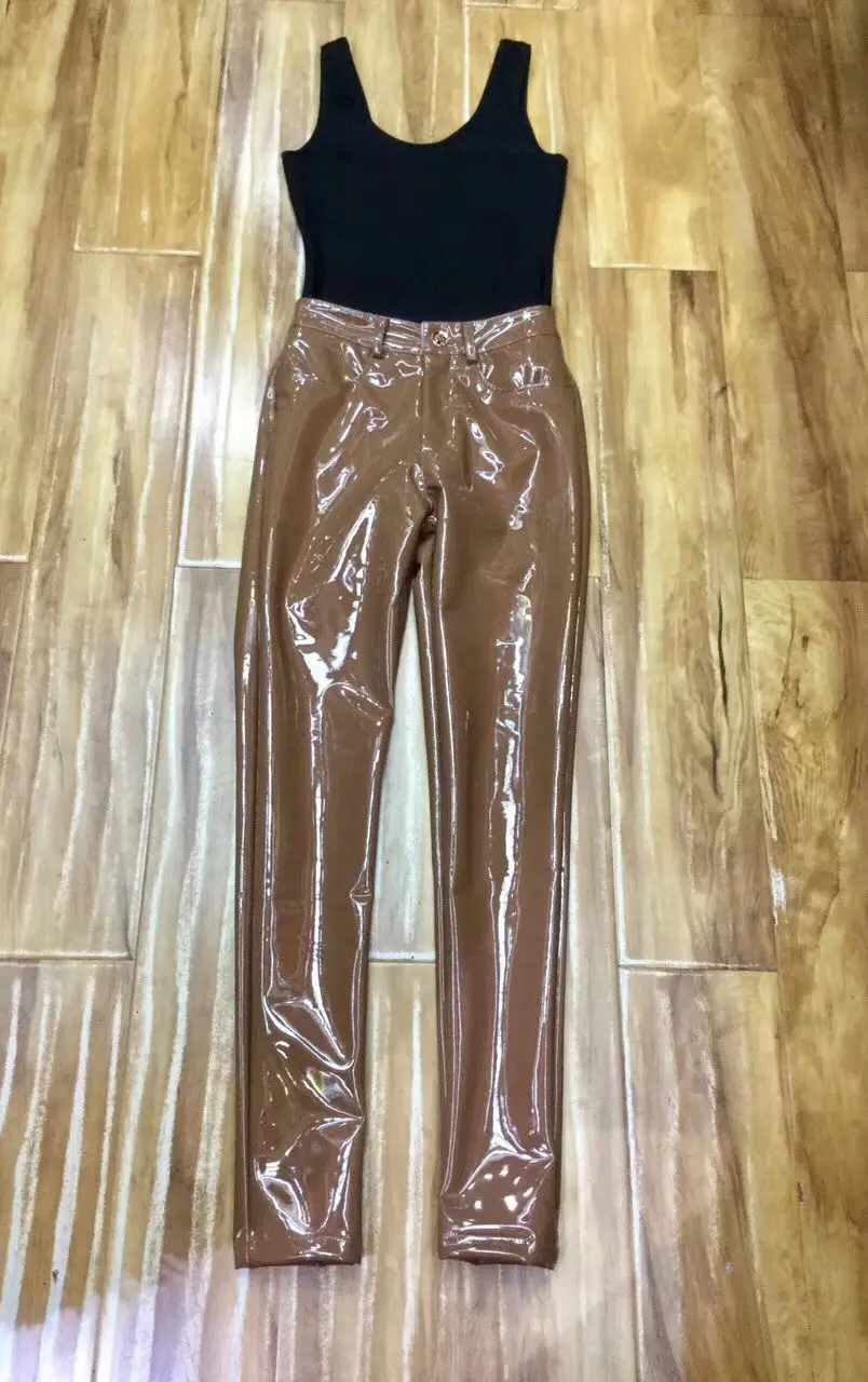 Черное боди с кожаными штанами комплект из 2 предметов|piece set|2 piece set2 pants sets |