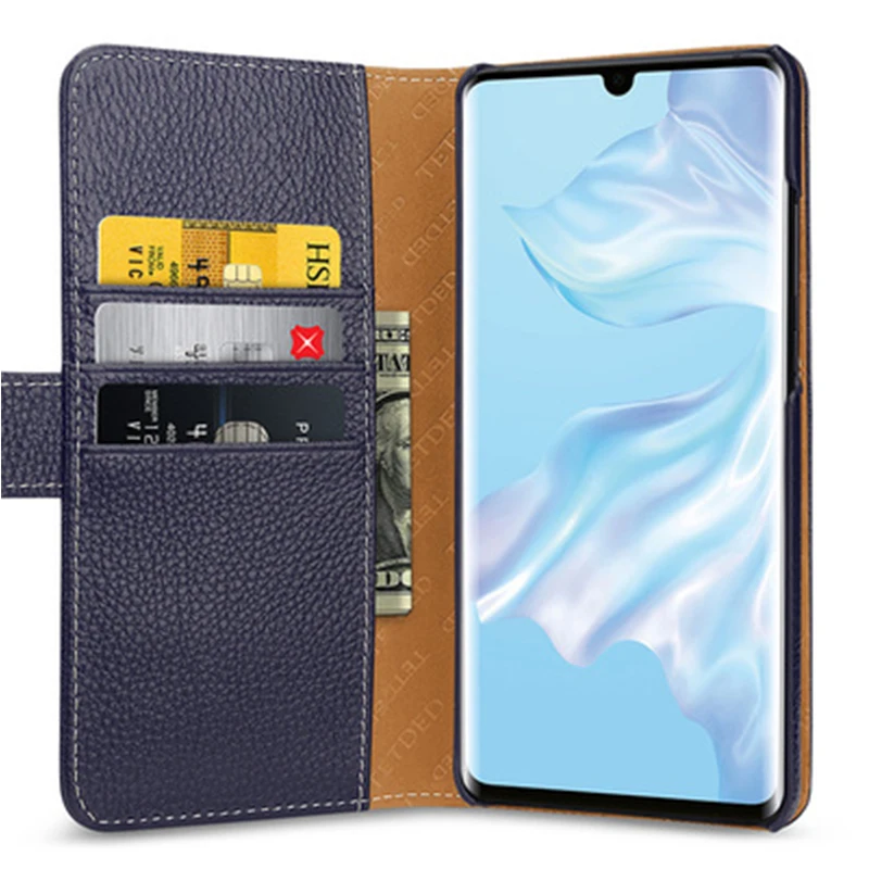 Многофункциональный чехол-кошелек для Huawei P30 с отделениями карт роскошный чехол