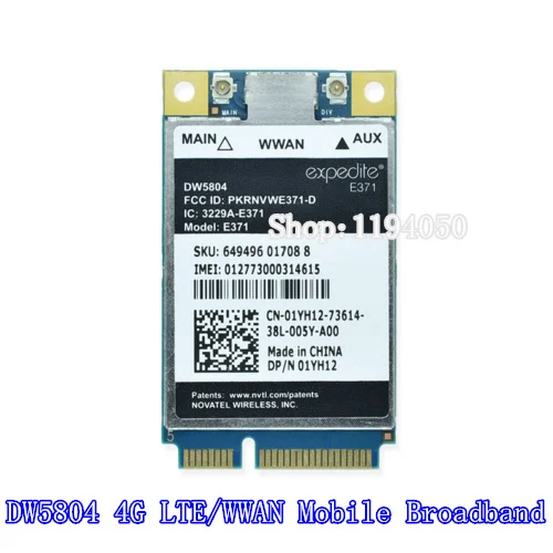 Разблокированный беспроводной мобильный широкополосный доступ DW5804 4G LTE/WWAN 01YH12 E371