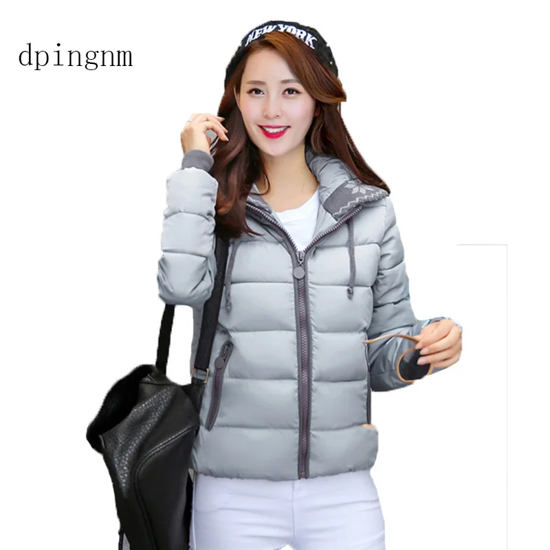 

2019 women winter hooded warm coat plus size candy color cotton padded jacket female parka womens wadded jaqueta feminina