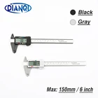 Электронный цифровой штангенциркуль Dianqi, 150 мм, 6 дюймов, штангенциркуль из углеродного волокна, микрометр, измерительный инструмент, цифровая линейка