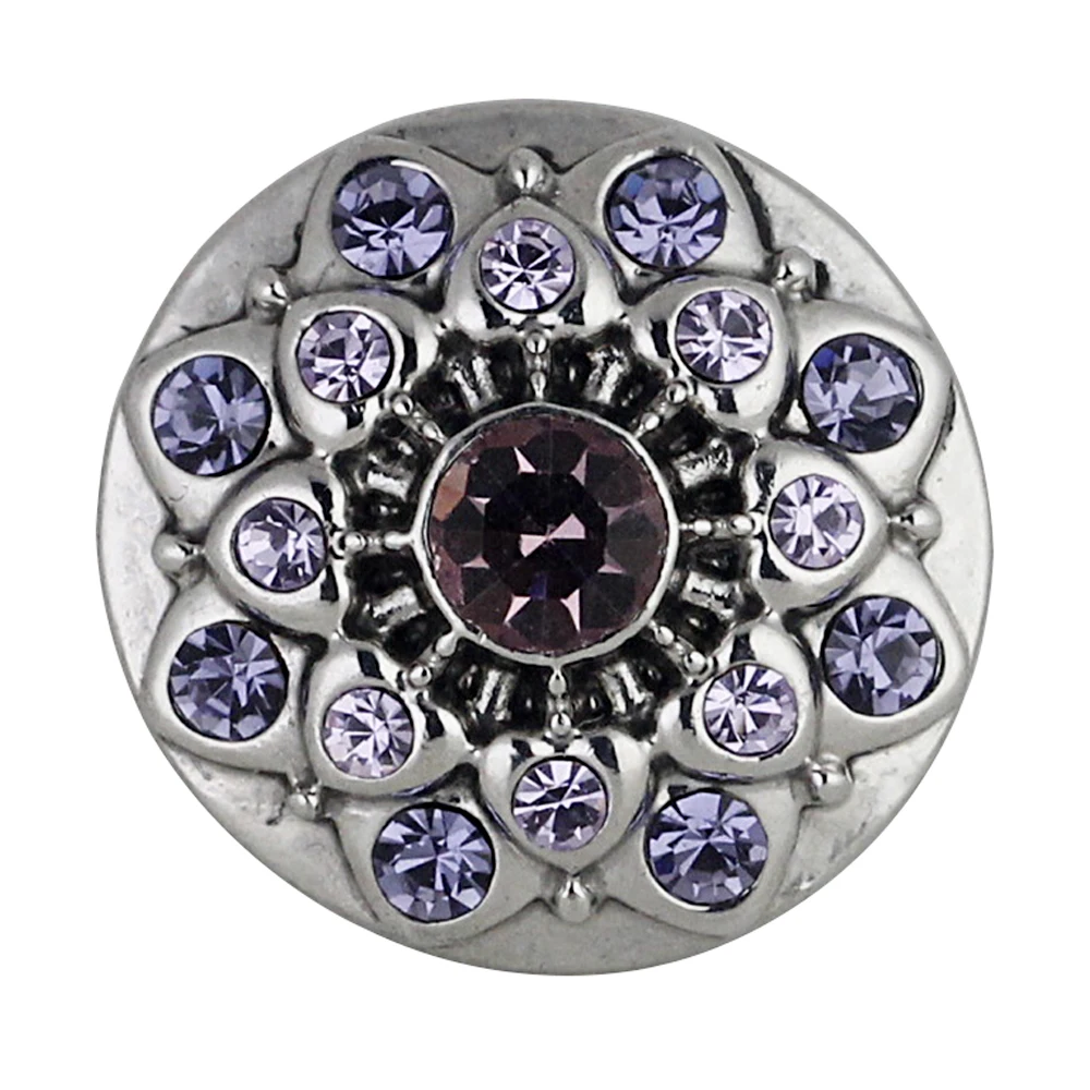 Legenstar Purple Crystal Snap Buttons Flower 18MM Charm For Women Mother's Day Bracelet&ampnecklace Accessories Jewelry | Украшения и