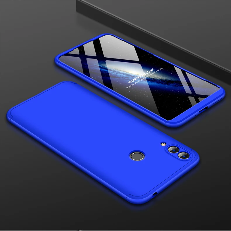 7 Для huawei Honor 8C чехол Honor8c 360 градусов полный корпус чехол для huawei Honor 8C Гибридный противоударный чехол со стеклянной пленкой - Цвет: 7