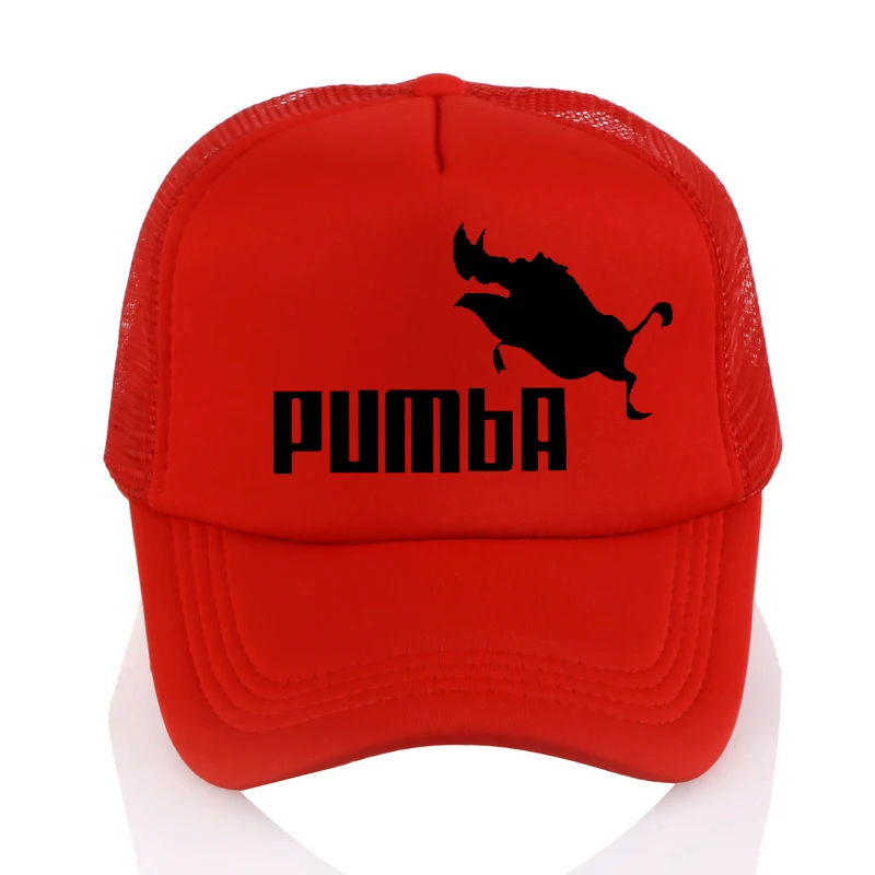 Мужские и wo мужские бейсбольные кепки homme Pumba, повседневная Кепка с мультяшным принтом, летняя кепка с регулируемой сеткой