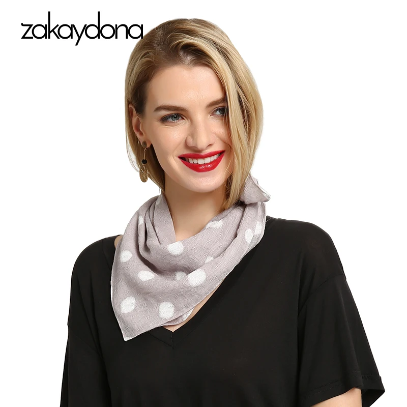 Zakaydona 2019 модный шарф для волос женский в горошек с принтом Женский Теплый розовый