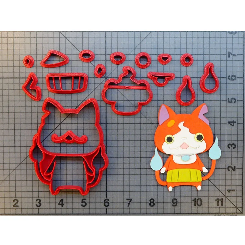 Видеоигра персонаж Yorkie Yokai часы резак для печенья на заказ 3D печатная форма