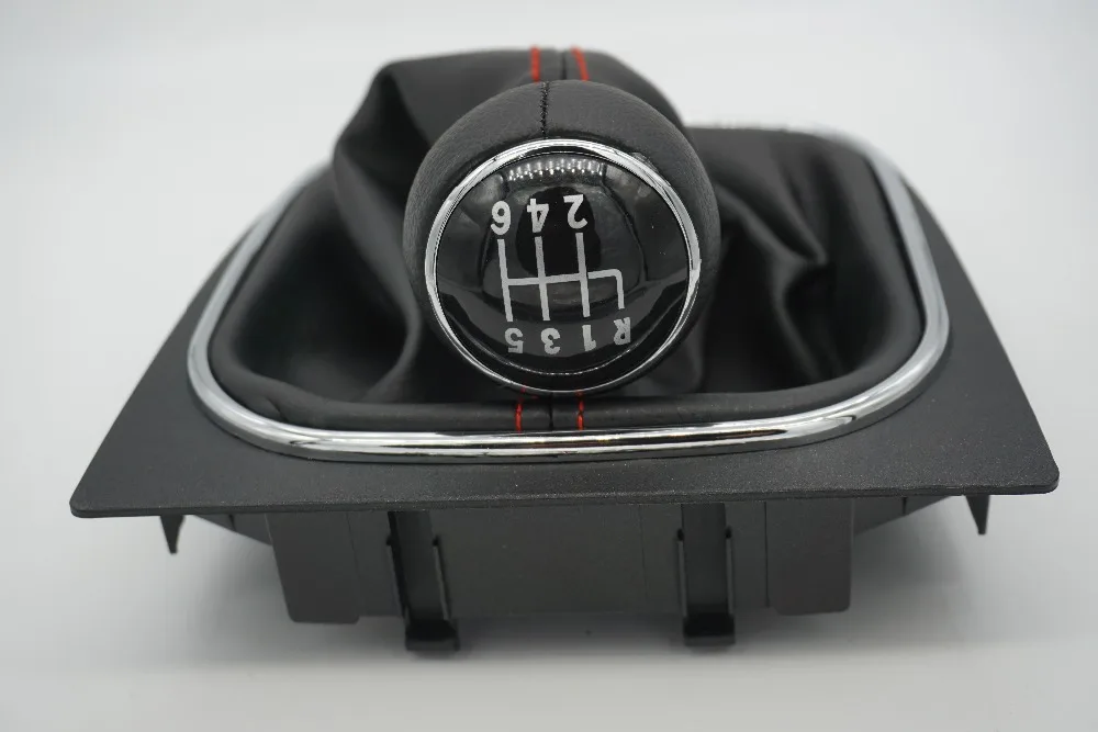 Жира новой 6 Скорость Рычаги передач для автомобиля с кожаный ботинок VW Гольф Mk6