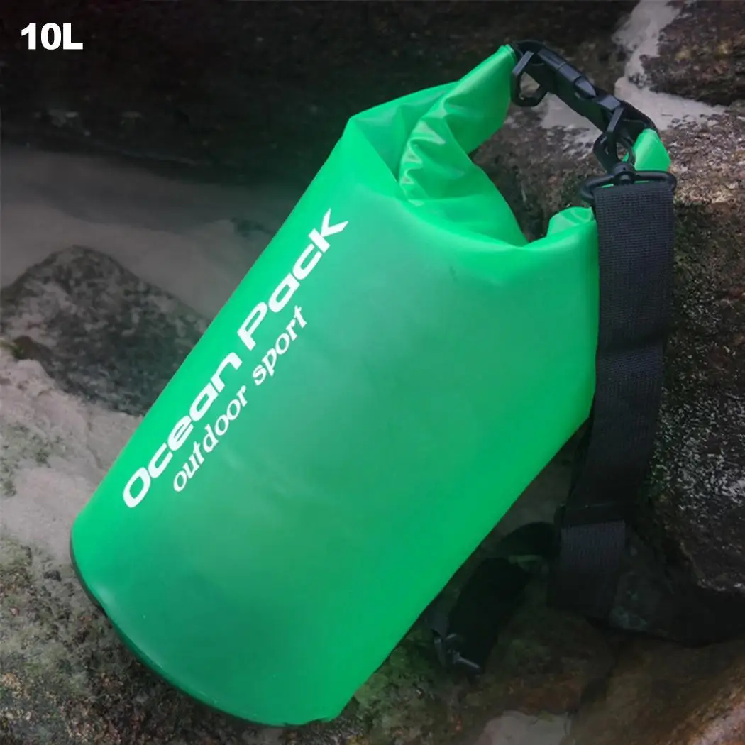 green 10l Унисекс повседневное водостойкий Письмо печати рюкзак Открытый 2L, 5L, 10L, 15L Пряжка Спортивная сумка рюкзак сумка - Цвет: green 10l