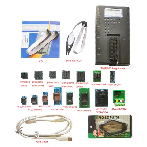 USB-программатор TNM5000 EPROM, флэш-программатор с разъемом для 15 ПК, поддержка ввода-вывода ноутбука, устройства NEC, NAND,EEPROM, микроконтроллера, PLD,FPGA