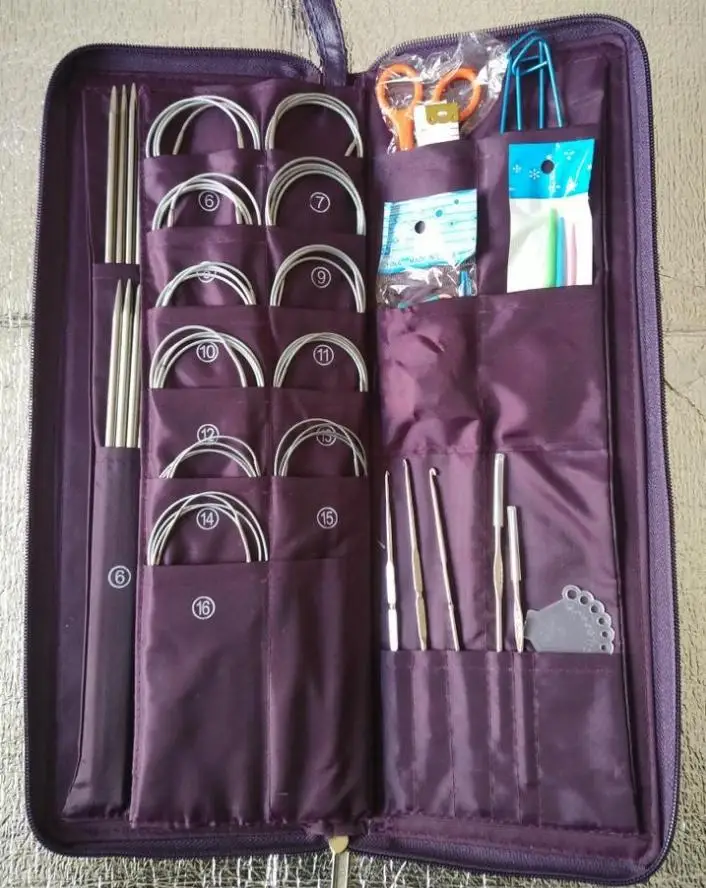 Швейные иглы кольцевые крючки для вязания крючком прямые из нержавеющей стали