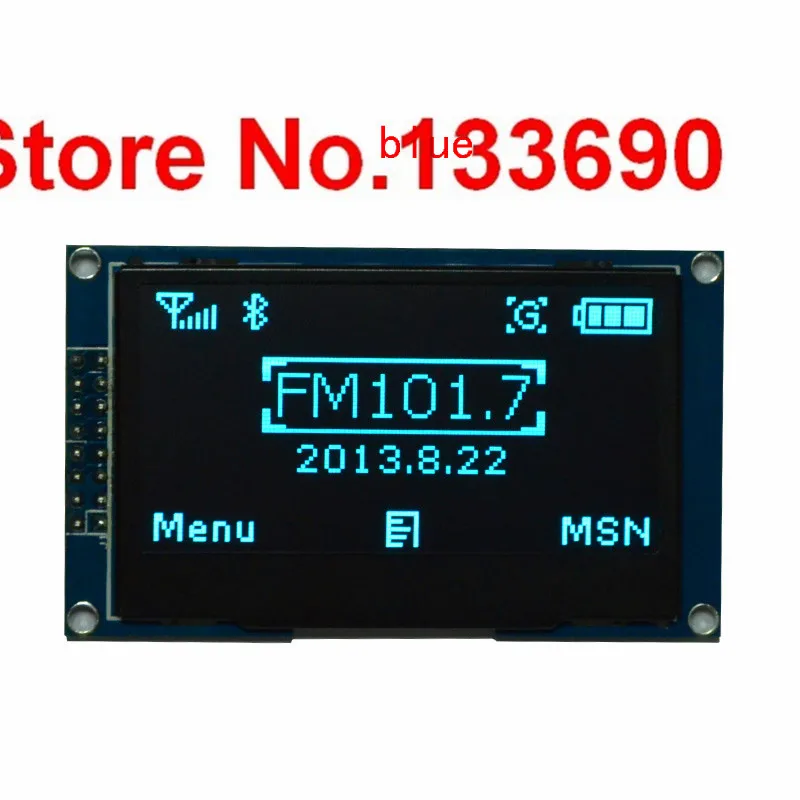 Модуль OLED дисплея 3 В 2 42 дюйма синий 128x64 8bit 6800/8080 4 SPI I2C интерфейс 16PIN Драйвер ic