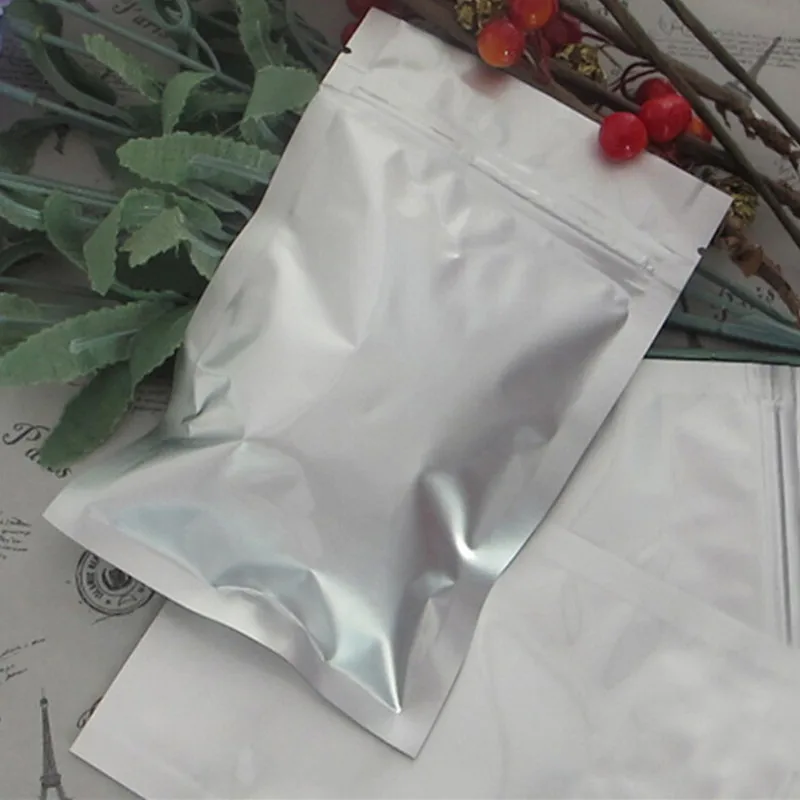 10 шт Серебряная алюминиевая фольга упаковка Ziplock мешок для закусок гайка пакет