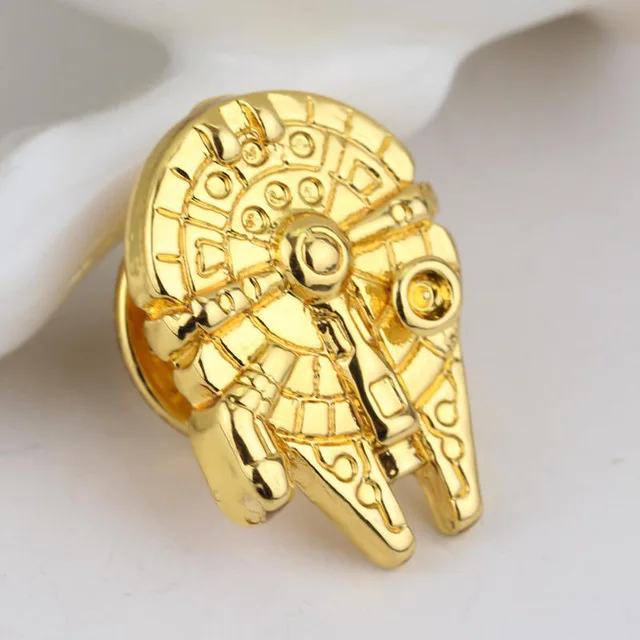 gold brooch Модный классический фильм MASS EFFECT логотип кулон и ожерелье ювелирные изделия высокого качества Звездные войны длинное ожерелье из сплава Bijoux подарок - Окраска металла: gold brooch