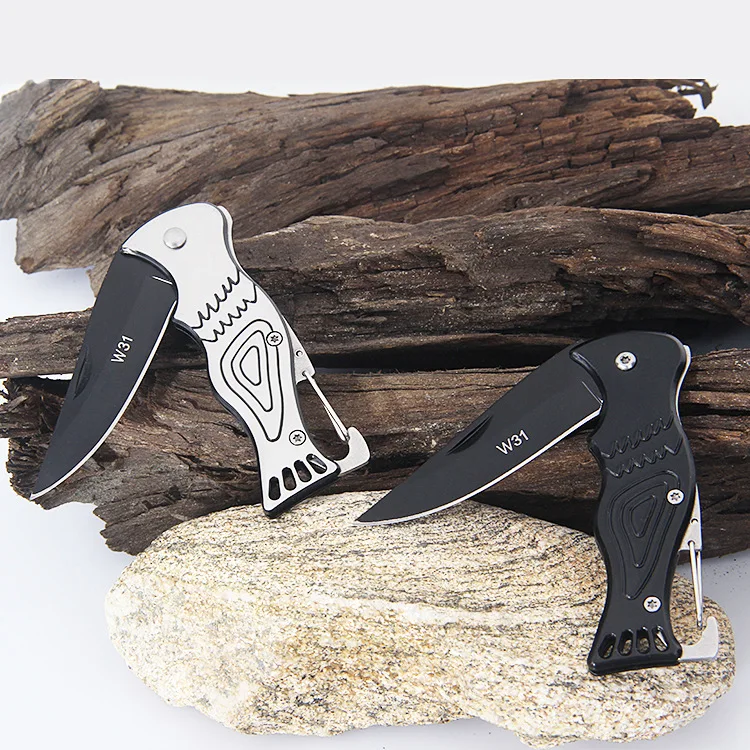 Mengoing 2Pcs/lot Bird Pattern Folding Blade Knife 3Cr13 Steel Small Key Knives Tool Hot Sale | Инструменты