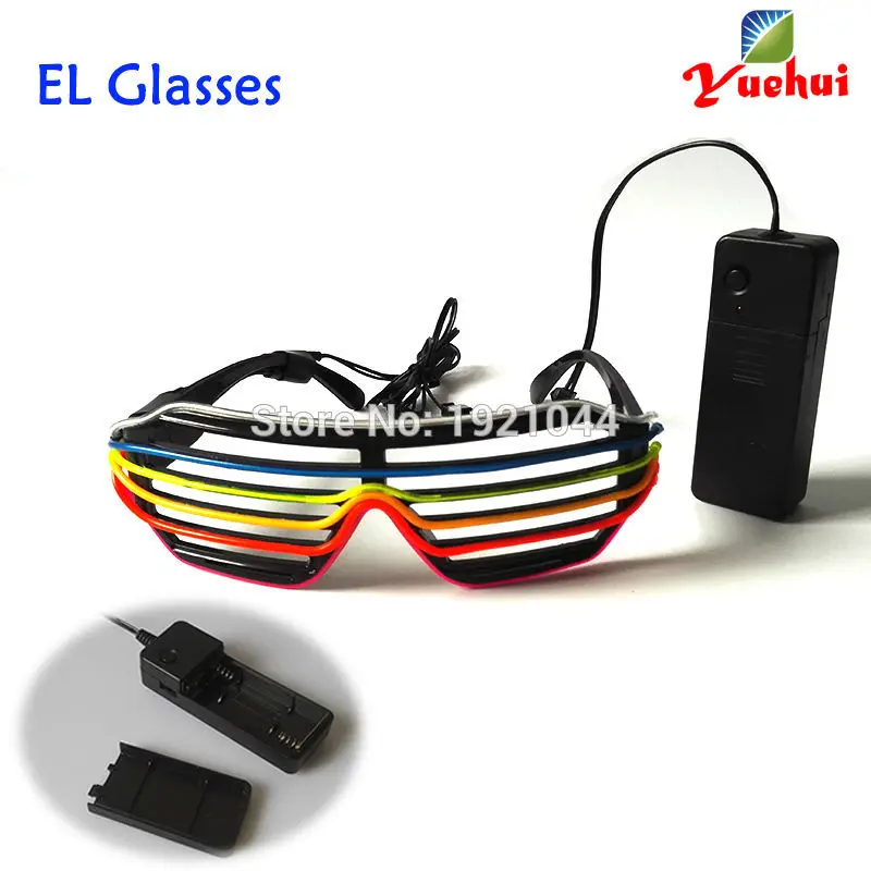 Новый стиль шесть цветов многоцветные очки со звуковой активацией модные в форме