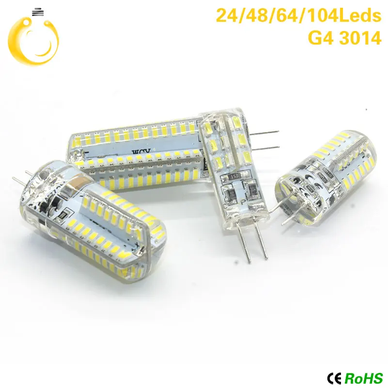 Светодиодная мини-лампа G4 SMD3014 10 шт./лот 220 В переменного тока 12 постоянного |