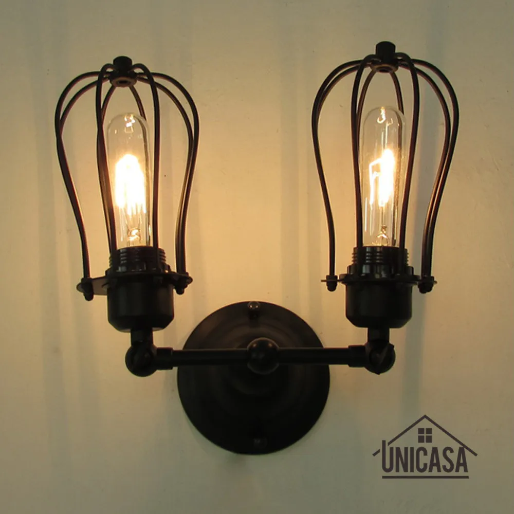 Beste Vintage Swing Wandlampen Keuken Lobby Smeedijzeren Wandkandelaars Zwarte Industriële Chandelie Verlichting Moderne Indoor LED Lamp