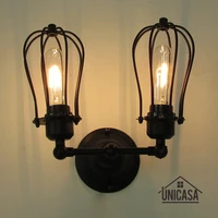 vintage swing wall lights kitchen lobby wrought iron wall sconces black industrial chandelie lighting modern indoor led lamp