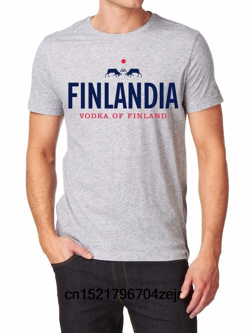 Мужская футболка Finlandia водка Логотип s круглый вырез с короткими рукавами