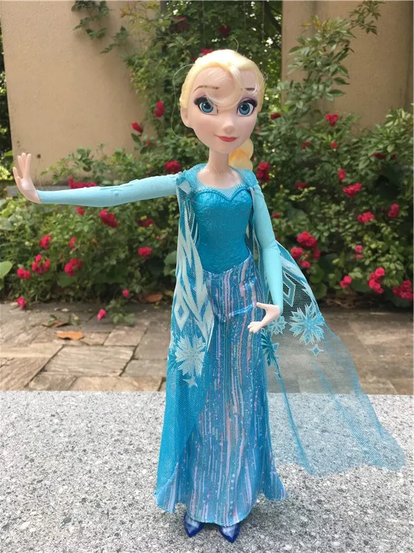 Elsa Disney Princess Royal Shimmer 1" куклы Аврора/Золушка/Мулан/Жасмин/Мерида/Тиана/Ариэль/Pocahontas/Белль/Эльза/Рапунцель без коробки - Цвет: Elsa