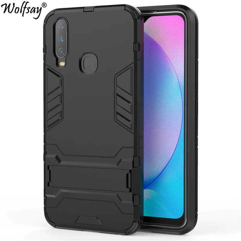 

Чехол Wolfsay для VIVO Y17, тонкий чехол из поликарбоната + мягкая резиновая броня чехол для телефона, чехол для VIVO Y17 V1902, деловой ЧЕХОЛ ДЛЯ VIVO Y3 6,3 дю...
