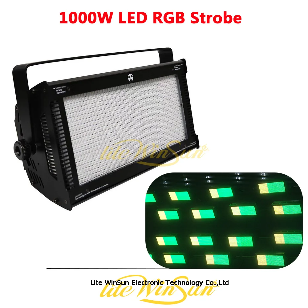 Litewinsune светодиодный 1000 Вт RGB мерцающий светильник DMX512 босоножки для ночного клуба