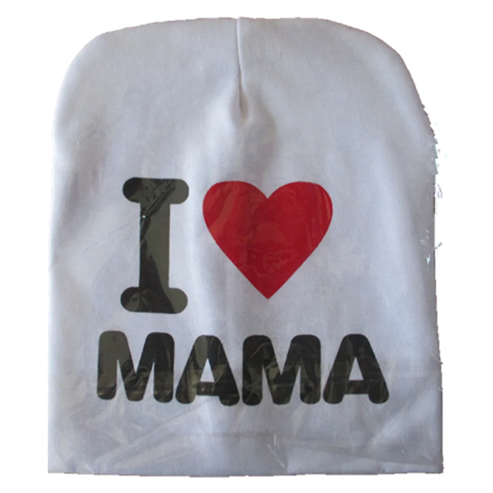 Premium 1PC Baby Infant Cotton Blend Beanie Newborn Hat I LOVE MAMA/PAPA Cap | Kids Hats &amp Caps