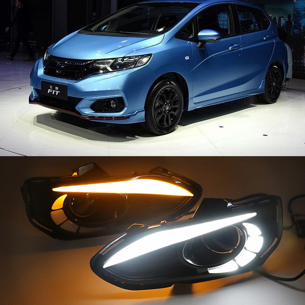 Автомобильная проблесковая 2 шт. 12V ABS светодиодный задний фонарь для Honda Jazz Fit 2018