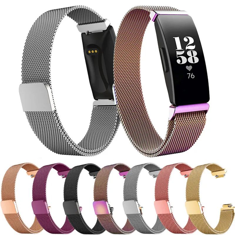 Hangrui Миланская петля для Fitbit Inspire HR аксессуары магнитный браслет из нержавеющей