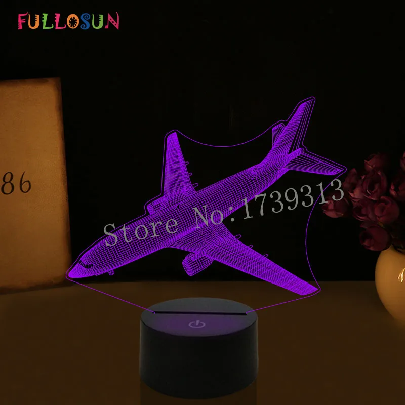 FULLOSUN модель самолета 3D ночник детская спальня светодиодный ночник самолет декоративное освещение как папа пилот подарок
