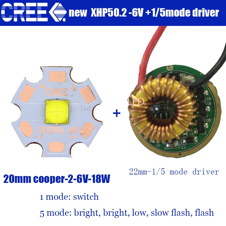 Оригинальный подлинный светодиодный эмиттер 18 Вт 6 в Cree XHP50.2 лампа холодного