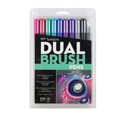 Galaxy 10pcs TOMBOW Япония 96 цветов Двойные головки Художественный набор кистей ручка маркер профессиональная водный маркер ручка живопись поставки - Цвет: Galaxy 10pcs