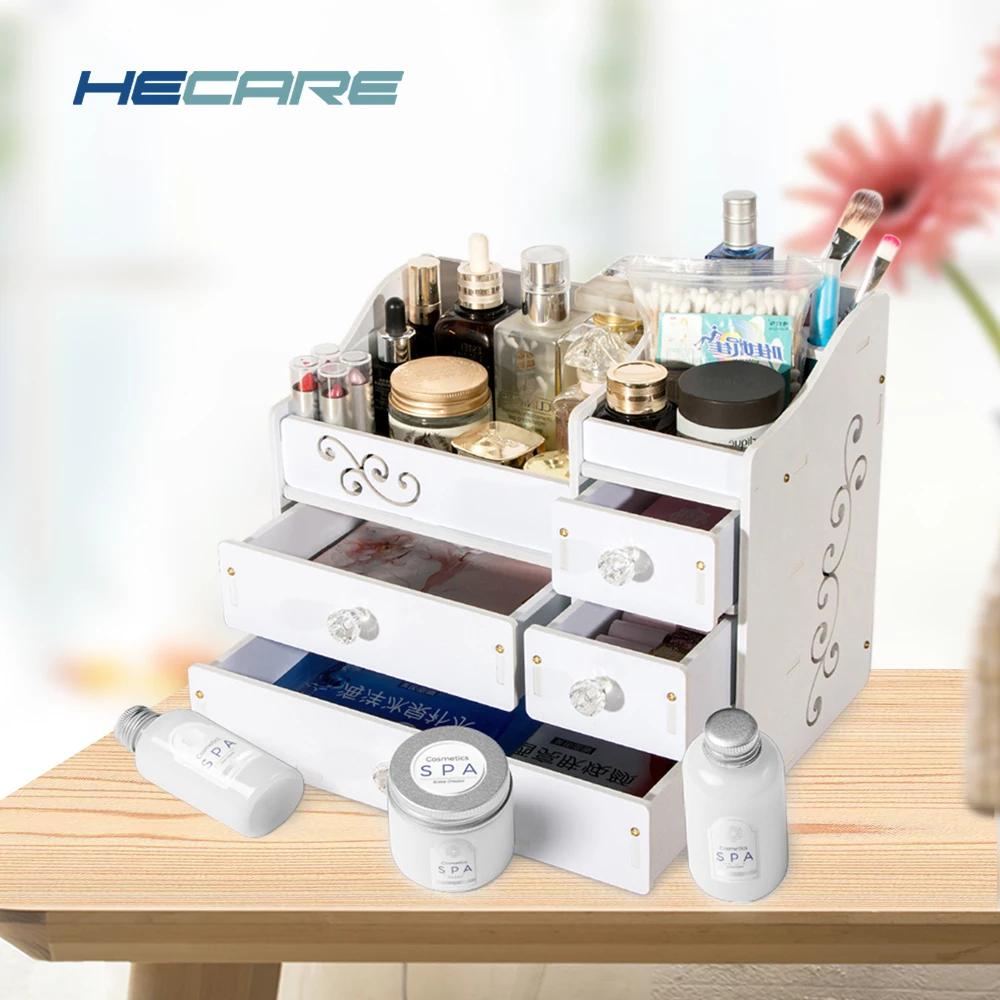 Новый пластиковый органайзер HECARE для макияжа ящики водонепроницаемый хранения