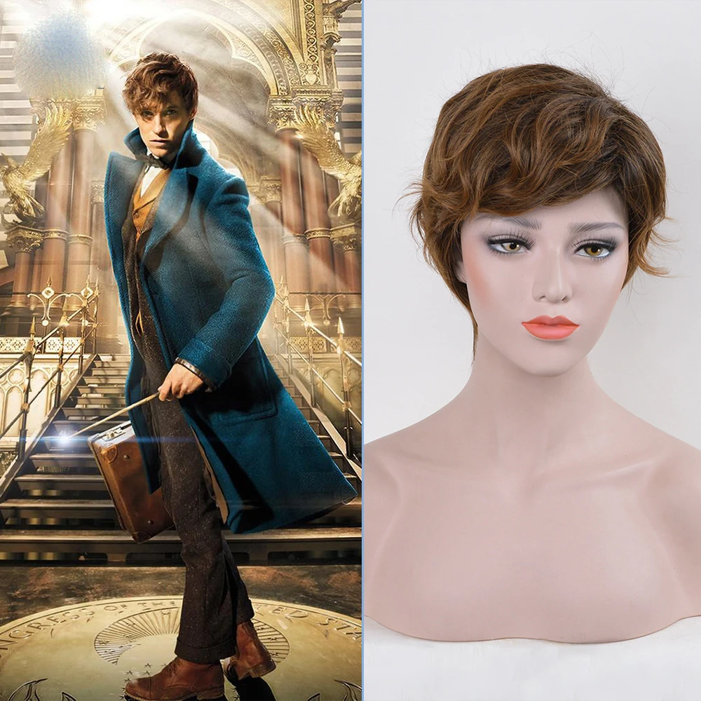 С фантастическими животными и где найти их новый Scamander коричневый кудрявый