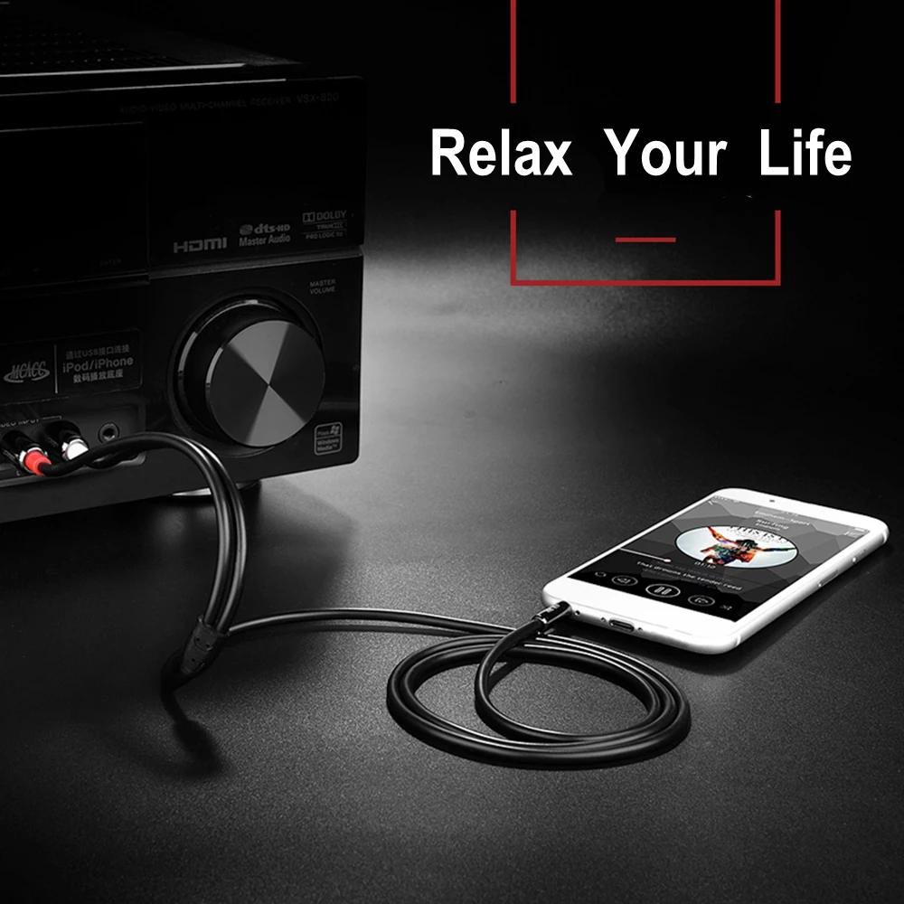 1 м/3 5 футов в длину 2 аудиокабеля с разъемом RCA на 3 мм 2RCA AUX кабели для динамиков DVD TV