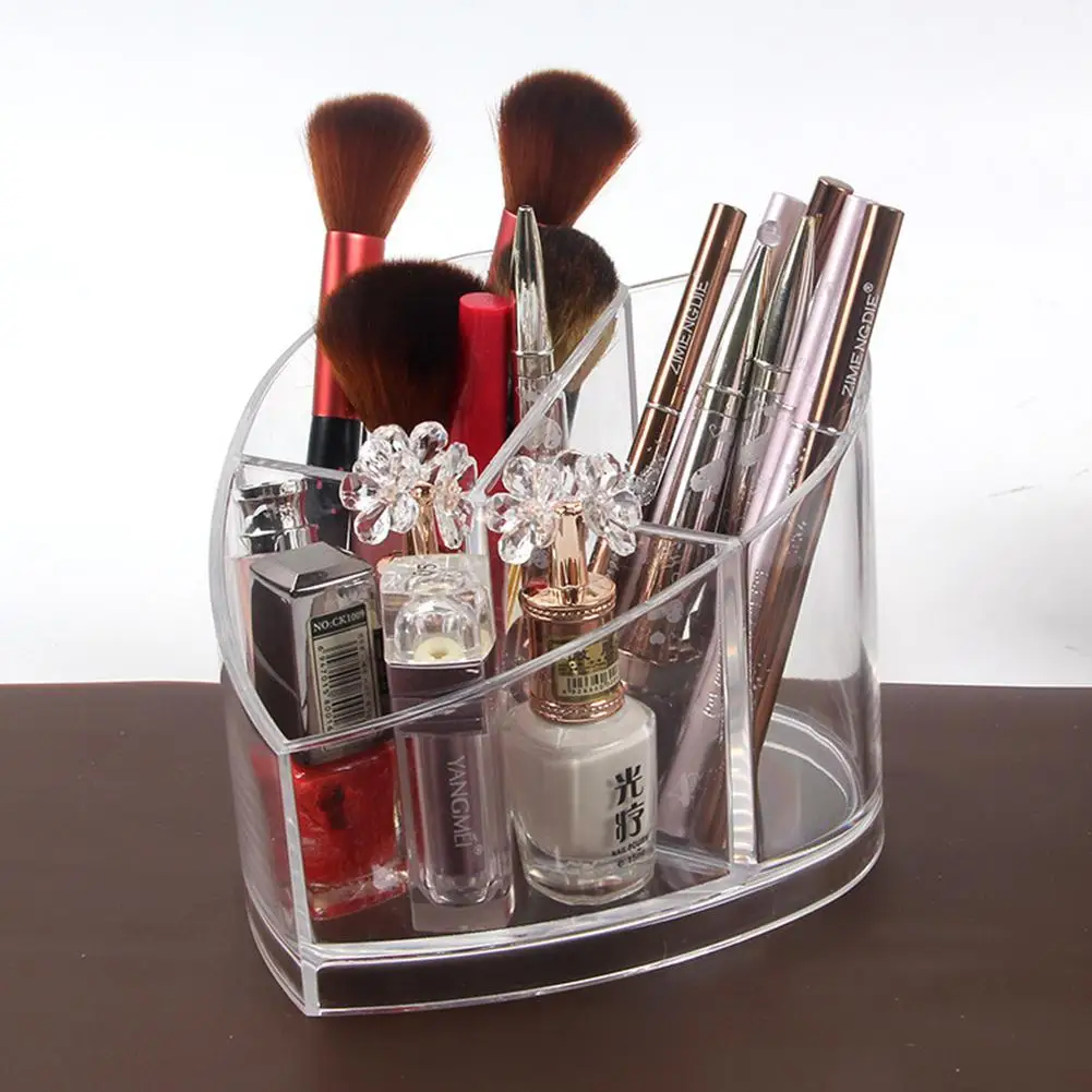 DSstyles коробка для макияжа в форме любящего сердца акриловая хранения красоты