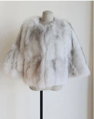 New spring blue fox fur coat women Luxury jacket winter genuine EMS Free shipping plus size | Женская одежда