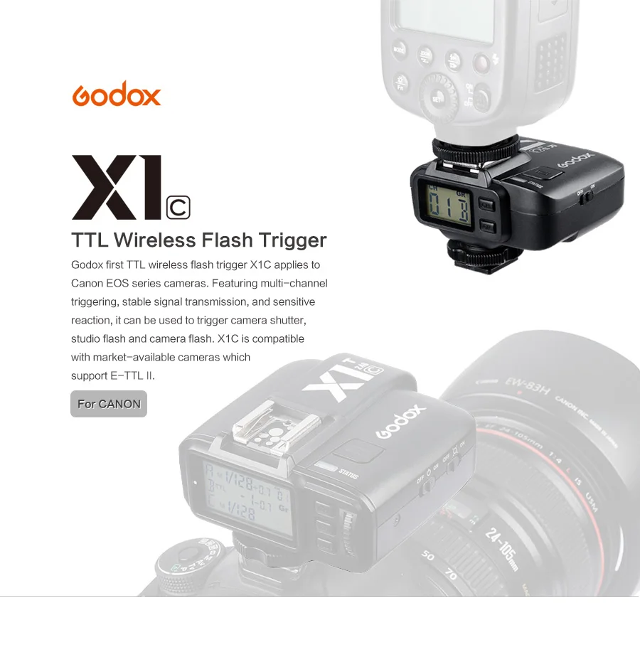 Godox X1R-C X1R-N X1R-S ttl 2,4G Беспроводной приемник спутникового приемника X1T-C/N/S XPRO-C/N/S для цифровой зеркальной камеры Canon Nikon sony камер серии