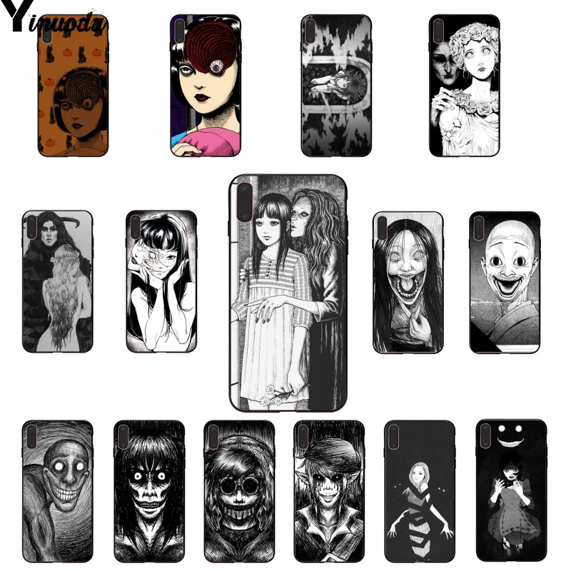 Yinuoda Junji Ito Tees Horror TPU Мягкий силиконовый чехол для телефона iPhone 8 7 6 6S Plus 5 5S SE XR X XS MAX