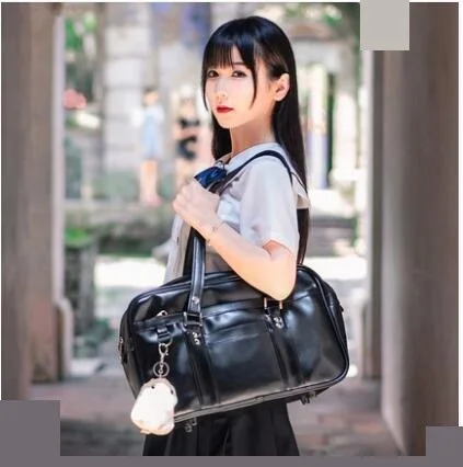 High-Q Unisex Anime Japan Preppy Student School Uniform Handbags PU Casual Shoulder Crossbody Bags |