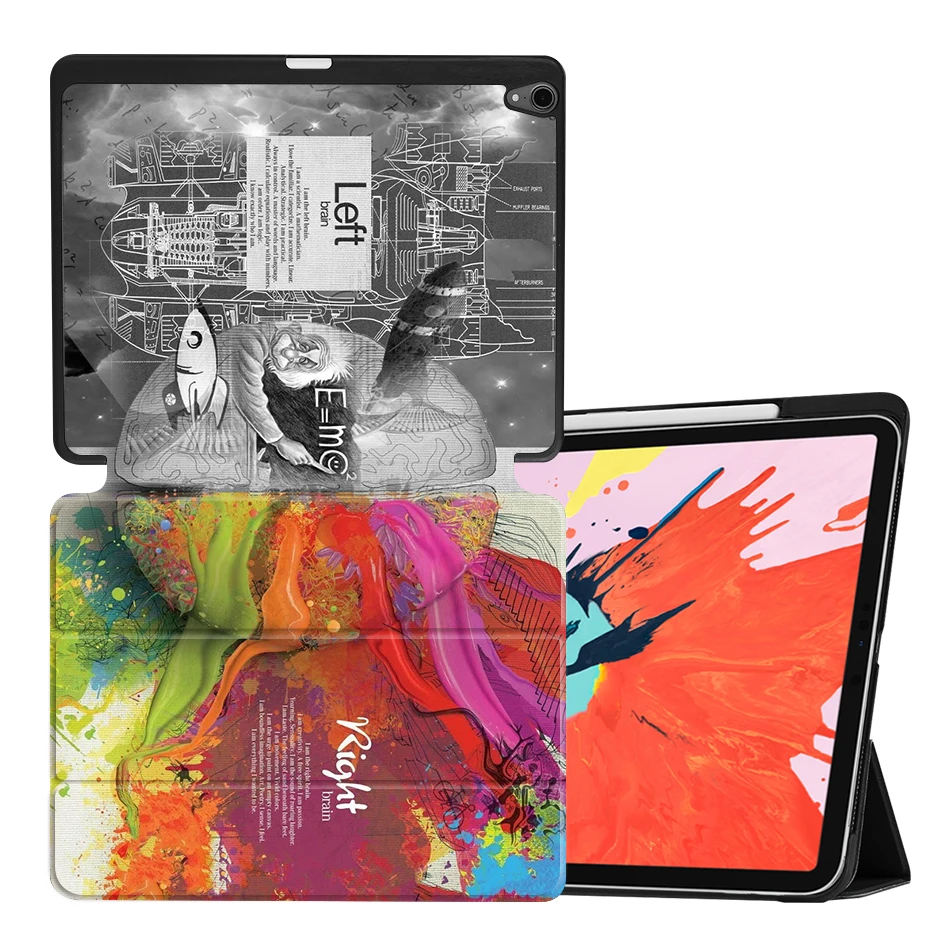 MTT для iPad Pro 12,9 дюйма Чехол тонкий из искусственной кожи флип стенд Умный чехол мультфильм планшет для надписей чехол с карандашом