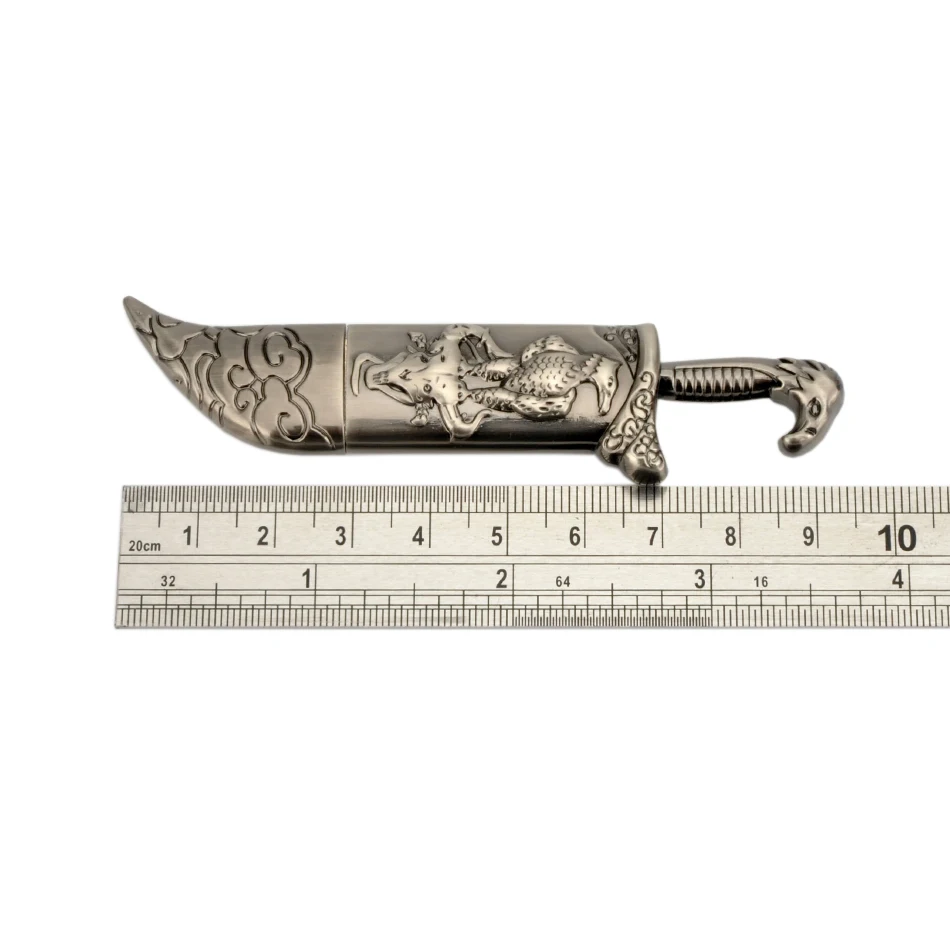 USB 128 Суперскоростной флэш накопитель металлическая ретро модель ножа карта 8 ГБ 16