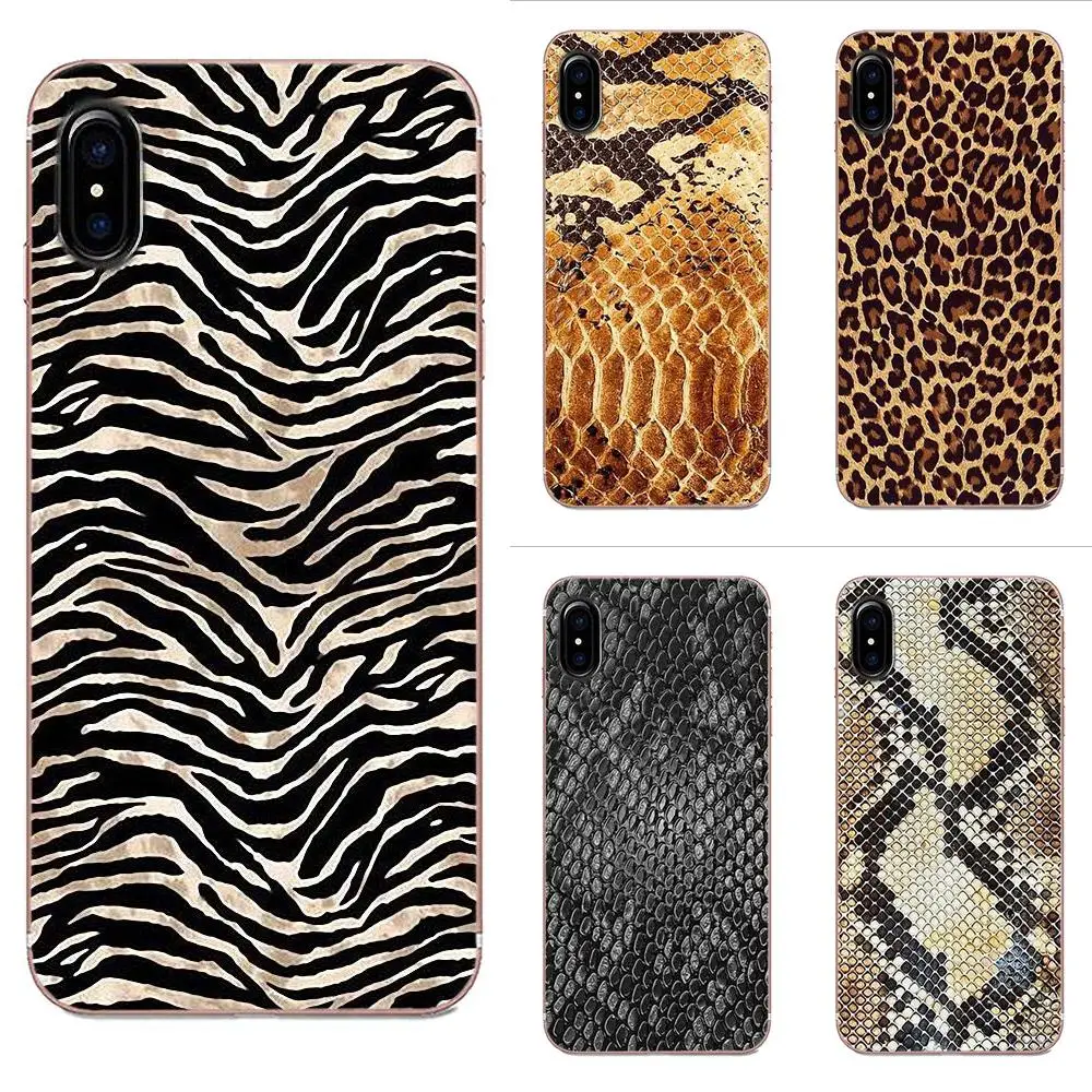 Леопардовый рисунок змеиной кожи для Galaxy Alpha Core Note 2 3 4 S2 A10 A20 A20E A30 A40 A50 A60 A70 M10 M20