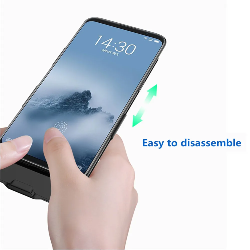 6500 мА/ч внешняя Мощность банк чехол для Meizu16th плюс Портативный Батарея Зарядное
