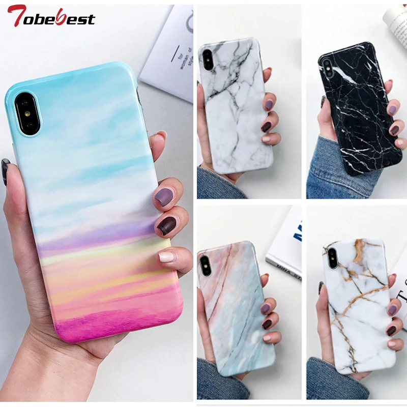 Мраморный чехол для телефона Huawei P20 Lite Coque P30 Pro Capas Мягкий ТПУ силиконовый IMD задняя