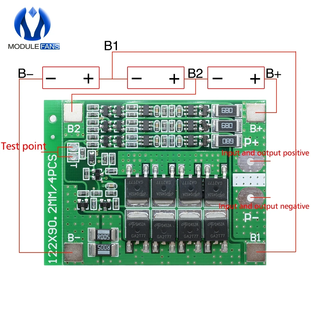 3S 25A литий ионный аккумулятор 18650 BMS PCM плата защиты от короткого замыкания модуль