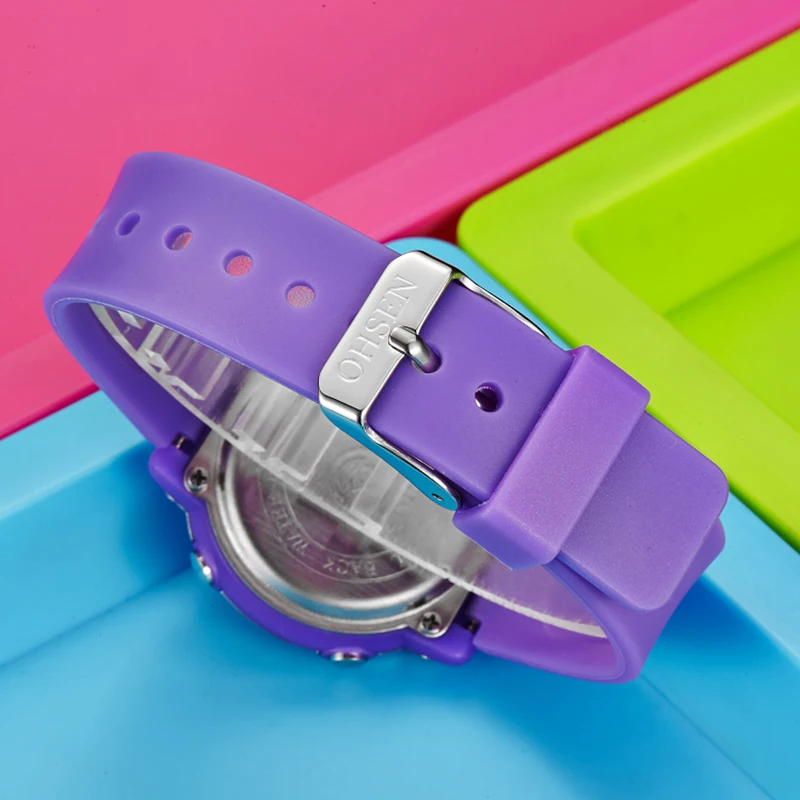 Фото Часы OHSEN Jelly Candy, женские водонепроницаемые цифровые спортивные часы 50 м для улицы, Женские Простые модные часы, часы на запястье, подарок №5