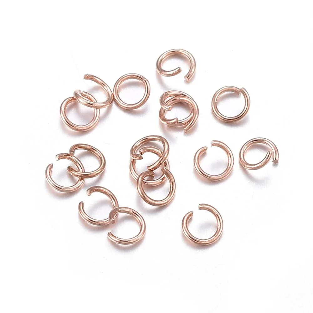 

PandaHall 500pc 3 4 5mm 304 Stainless Steel Jump Rings Open Jump Rings Connector Links Rose Gold for Jewelry Making DIY Bracelet