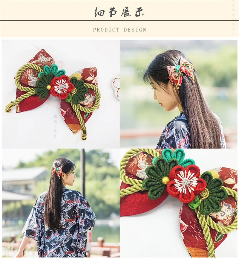 2018 украшения ручной работы японская заколка Классическая повязка на голову с